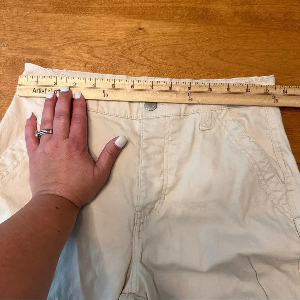 RSQ Jeans Tilly's Carpenter Pants‎ Beige Cargo Size 27 Stretch Pockets Utility